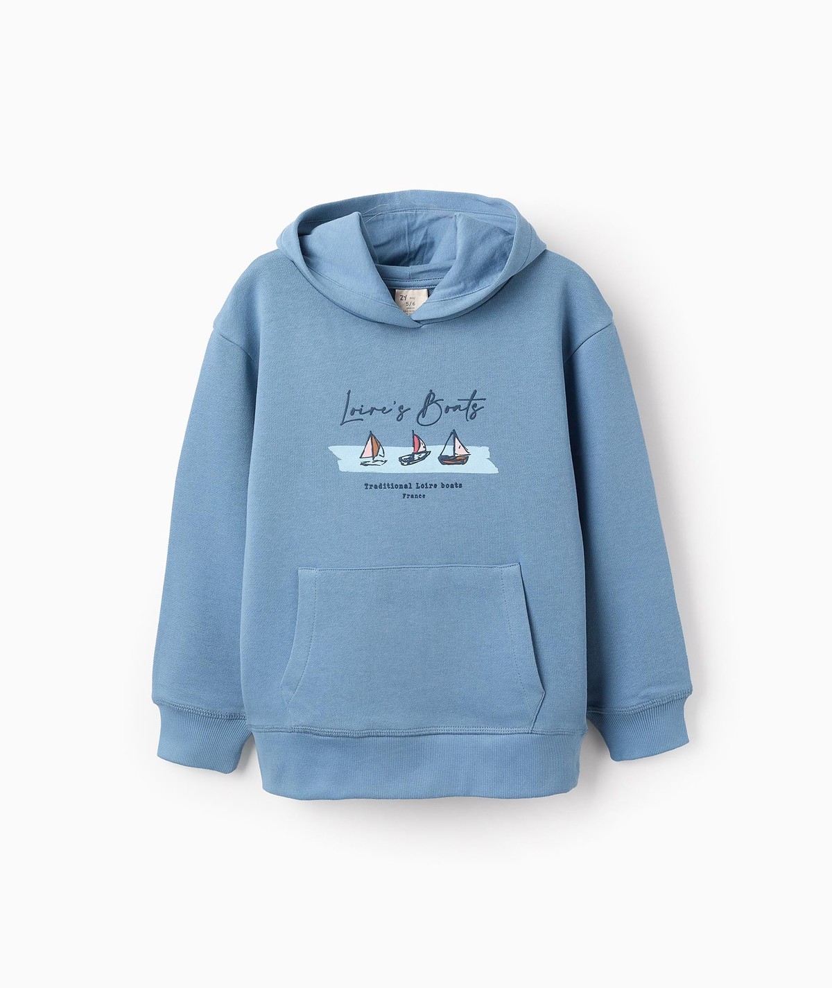 Sweat à capuche bleu