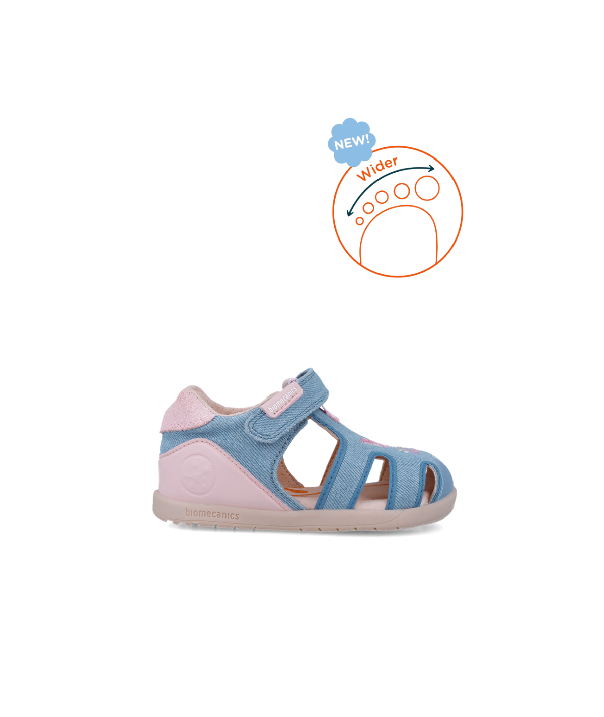 Sandales bleu et rose en toile