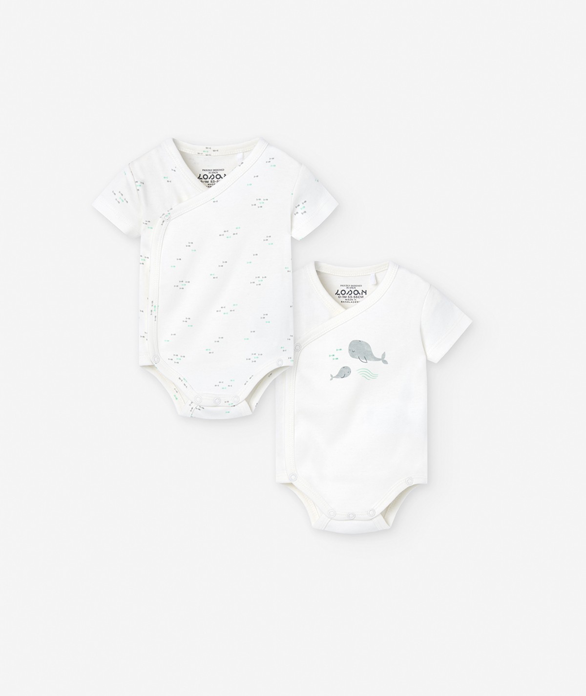 pack bodies bébé coton bio LOSAN Taille/Mois à M - Main Image