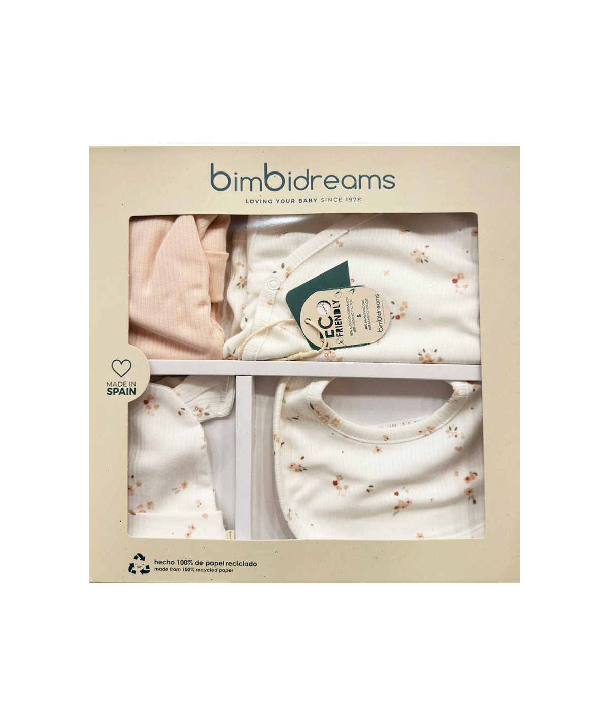 Set 4 pièces bébé –  Rose