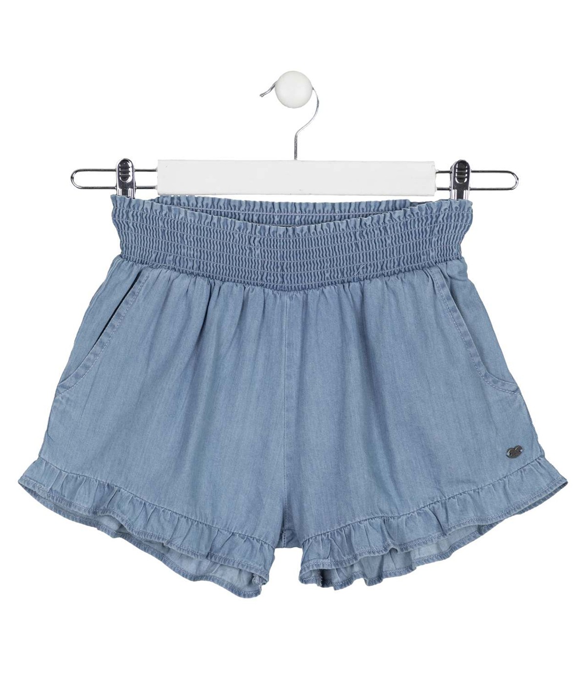 Short denim chambray