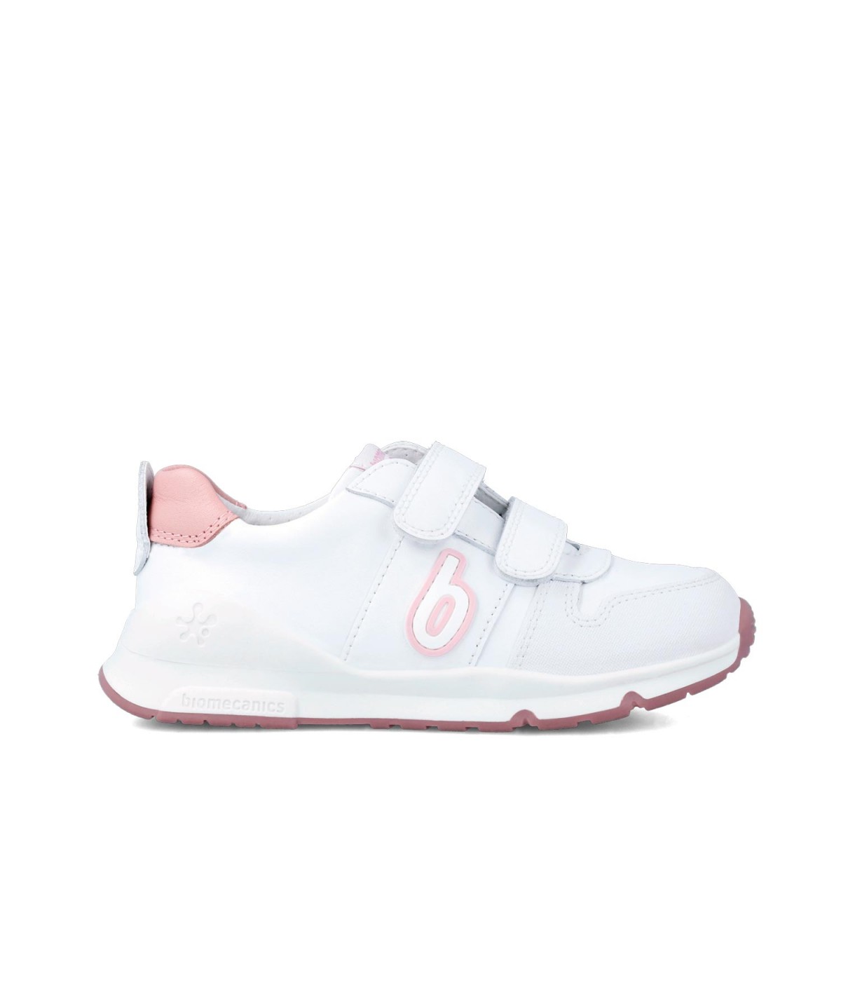 Sneakers bas blanc et rose