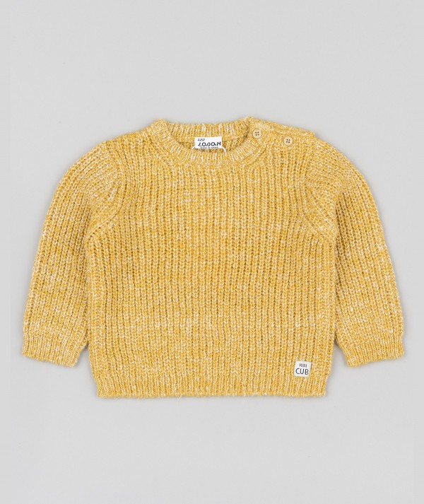 Pull en maille moutarde