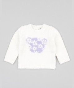 Pull à manches longues écru