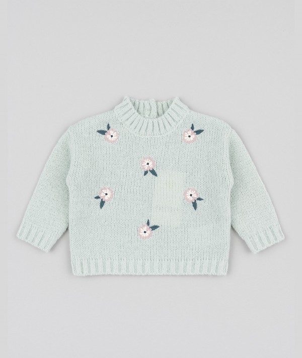 Pull à manches longues vert clair