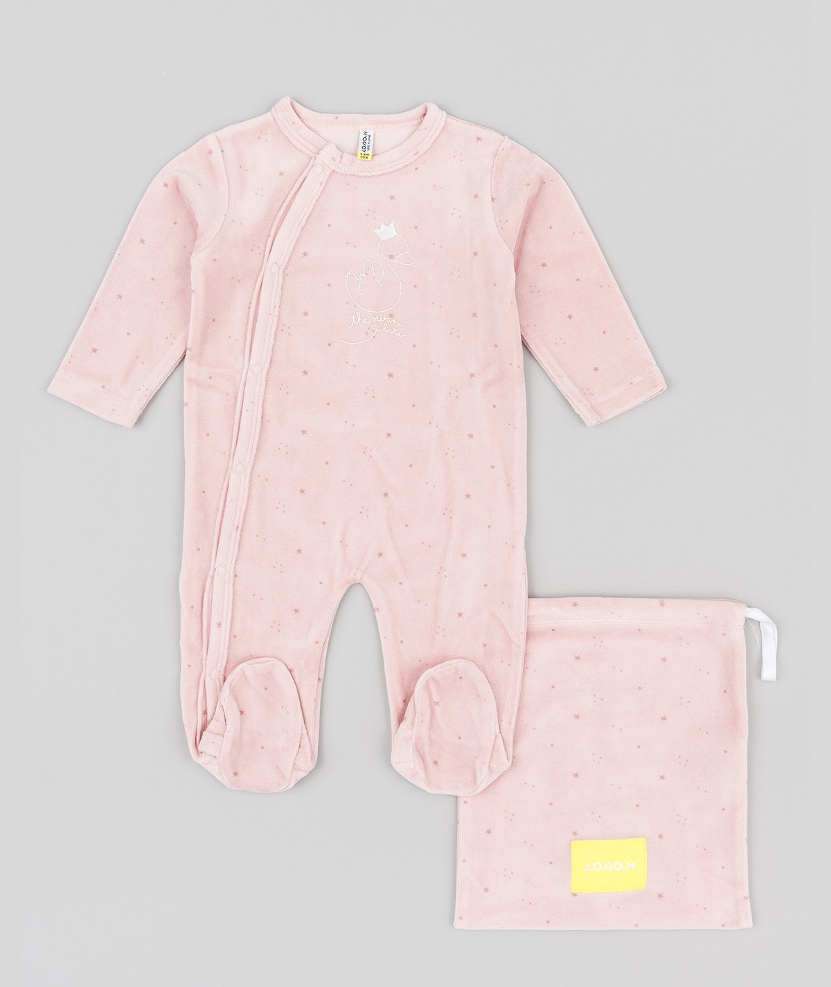 Pyjama en velours rose clair