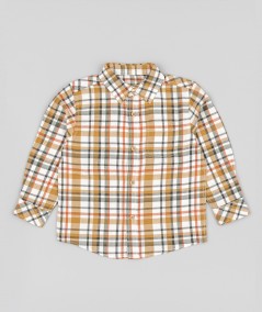 Chemise en carreaux marron