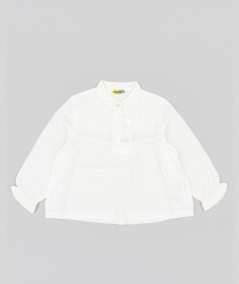 Chemise à manches longues écru