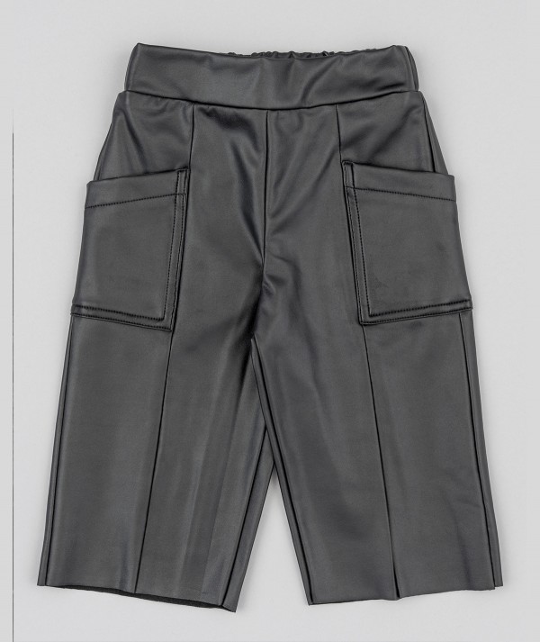 Pantalon en cuir noir