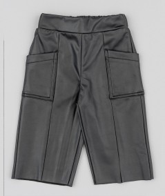 Pantalon en cuir noir