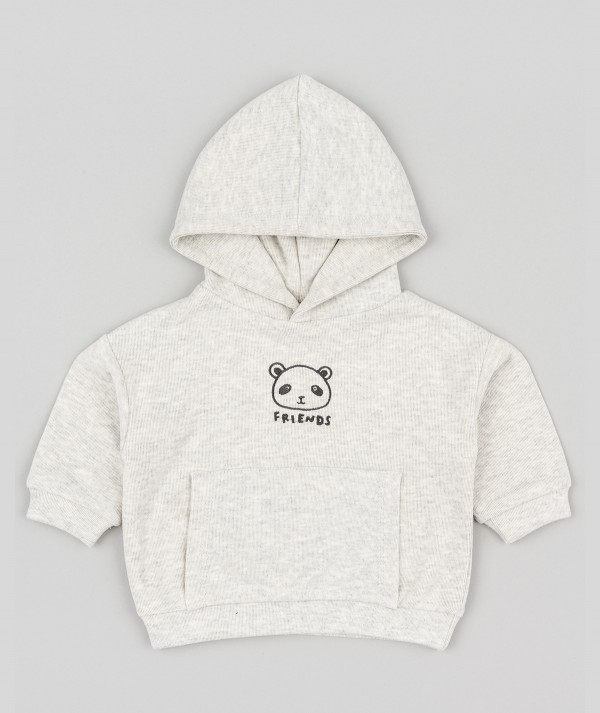 Sweat à capuche écru