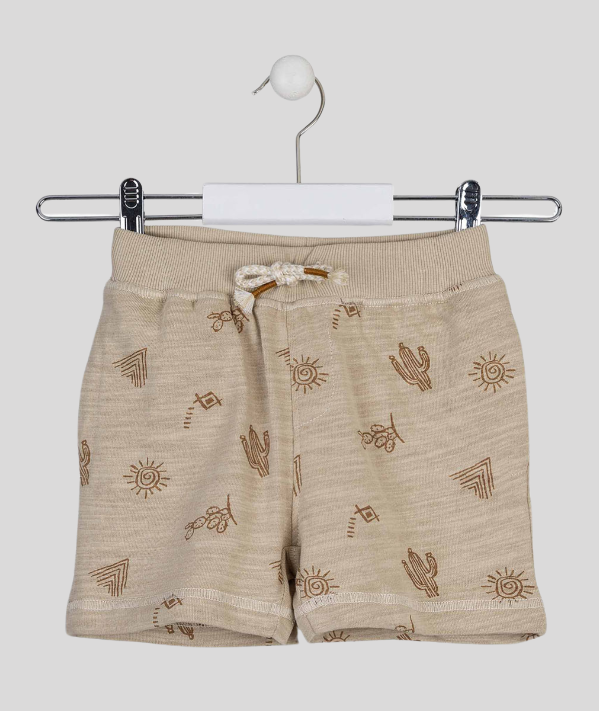 Short en molleton beige