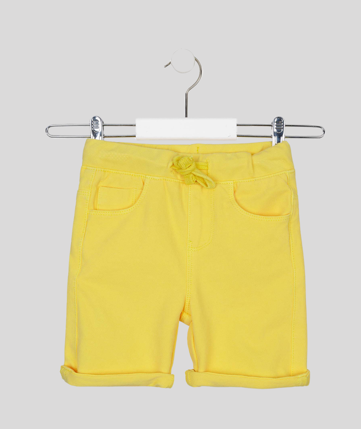 Short denim moutarde