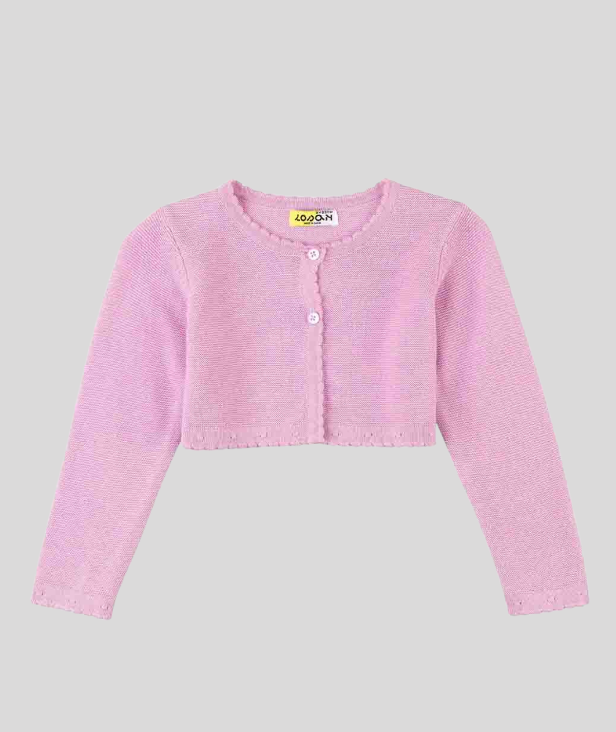 Cardigan en tricot lilas