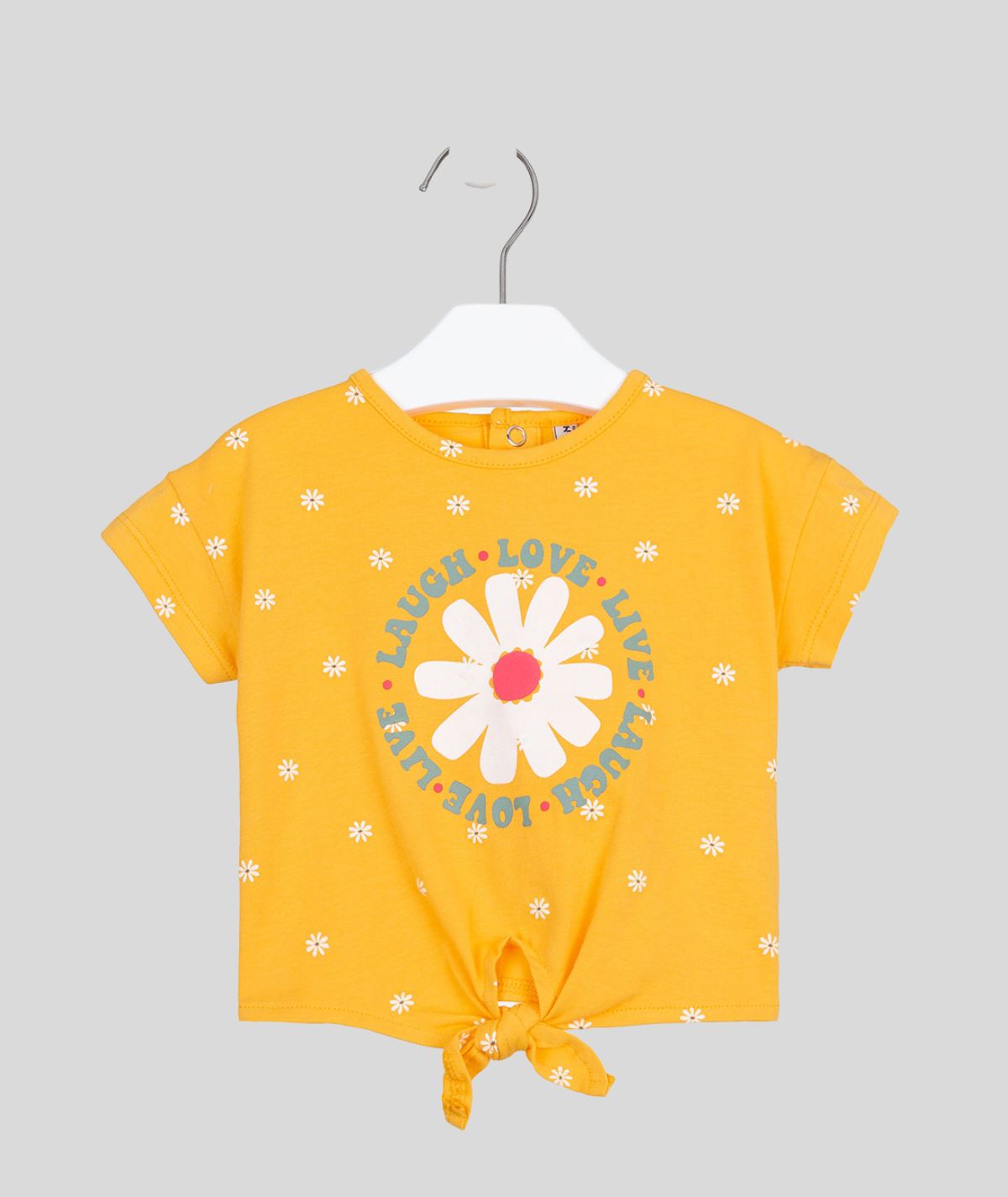 T-shirt jaune pour bébé fille